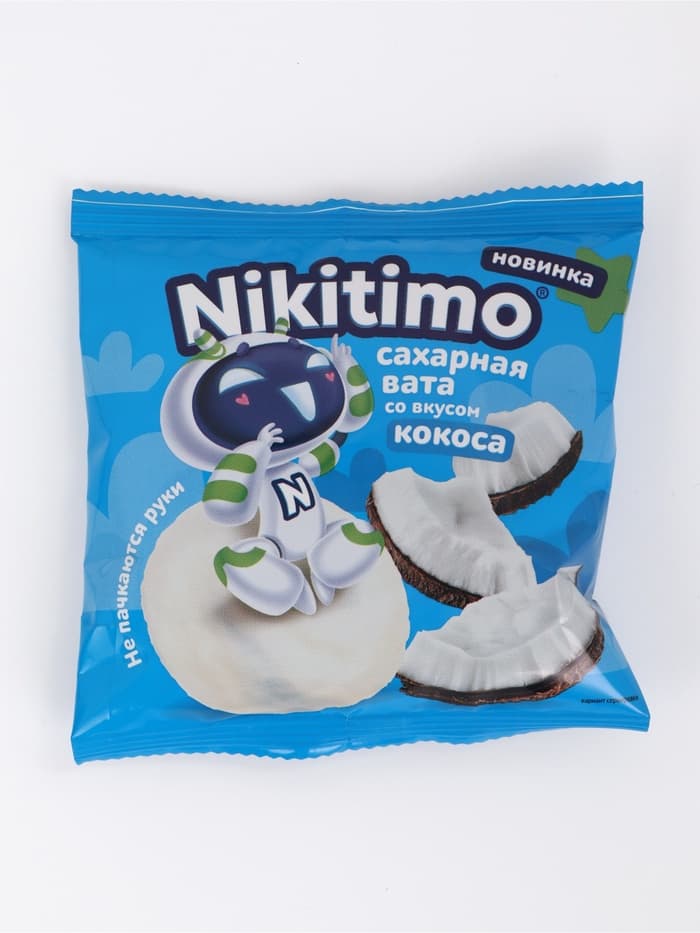 Сахарная вата со вкусом кокоса, Nikitimo, 10 г