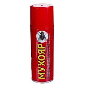 Аэрозоль Инсектицид «Мухояр» от мух, тараканов, клопов, блох, муравьев 180 мл