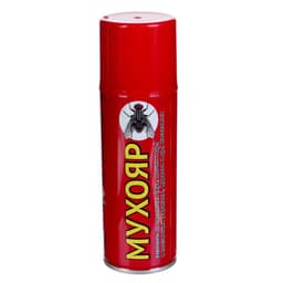Аэрозоль Инсектицид «Мухояр» от мух, тараканов, клопов, блох, муравьев 180 мл