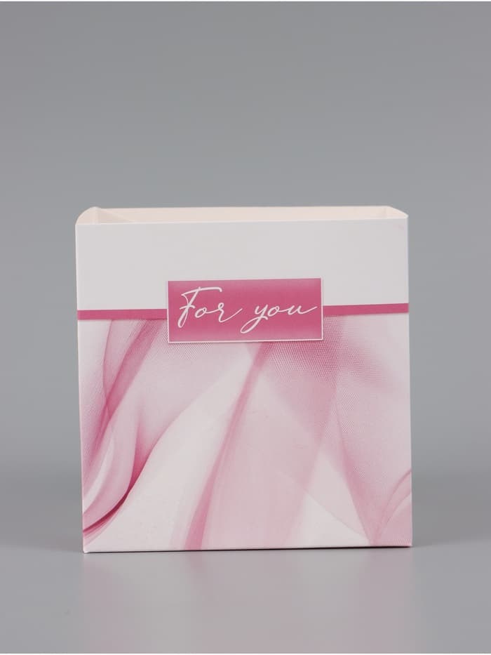 Коробка - переноска для цветов For you, 12×12×12 см