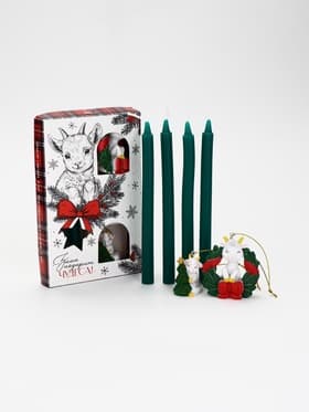Подарочный набор: свечи 4 шт., елочные игрушки 2 шт. «Зима подарит чудеса!»