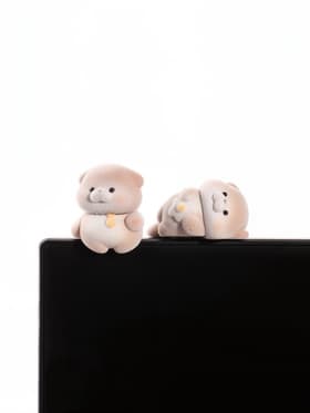 Мини - фигурка на монитор «Выдры и яичница», набор 2 шт., 4.7×4.5×4 см