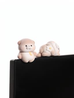 Мини - фигурка на монитор «Выдры и яичница», набор 2 шт., 4.7×4.5×4 см