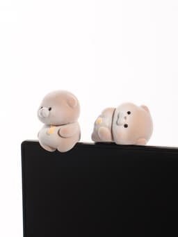 Мини - фигурка на монитор «Выдры и яичница», набор 2 шт., 4.7×4.5×4 см