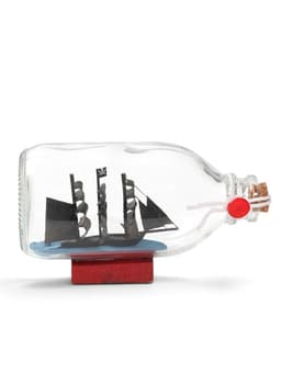Корабль сувенирный в бутылке «Тайна острова» 14×6.3×7.5 см