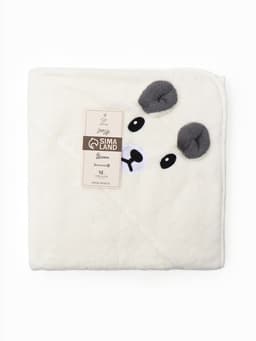 Полотенце с капюшоном LoveLife «Мишка», 80×80 см, микрофибра, молочное