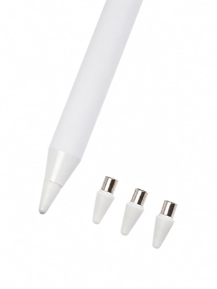 Стилус универсальный, 3 наконечника, кабель Type C- USB, белый