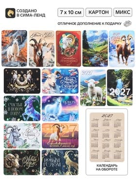 Календарь карманный 2027 «Новогодний» МИКС