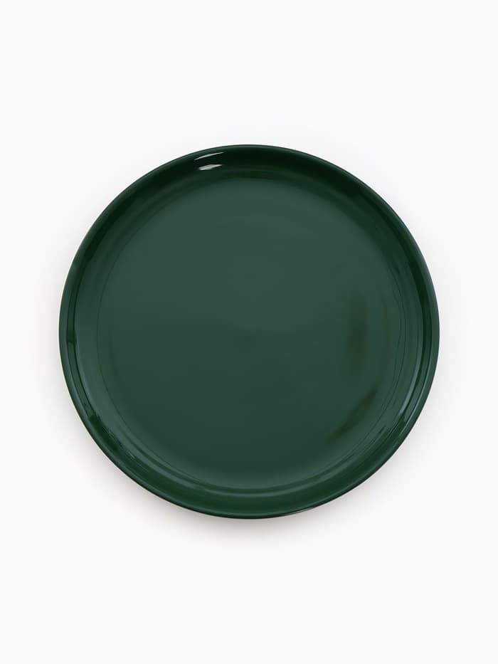 Блинница новогодняя Доляна «Белый мишка», 23.5×23.5×9.7 см, доломит, белая, зелёная