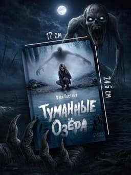 Книга в твёрдом переплёте «Туманные озёра», мистический хоррор, 144 стр.