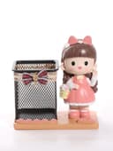 Фигура - карандашница«Девочка с корзинкой» полистоун, 14.5×7.7×15.5 см