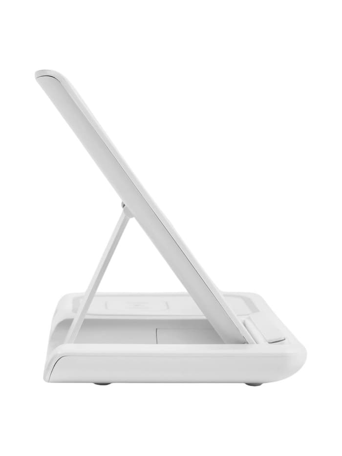 Зарядная станция 3 в 1, 3 А, 15 W, подсветка, кабель USB-Type-C, белая