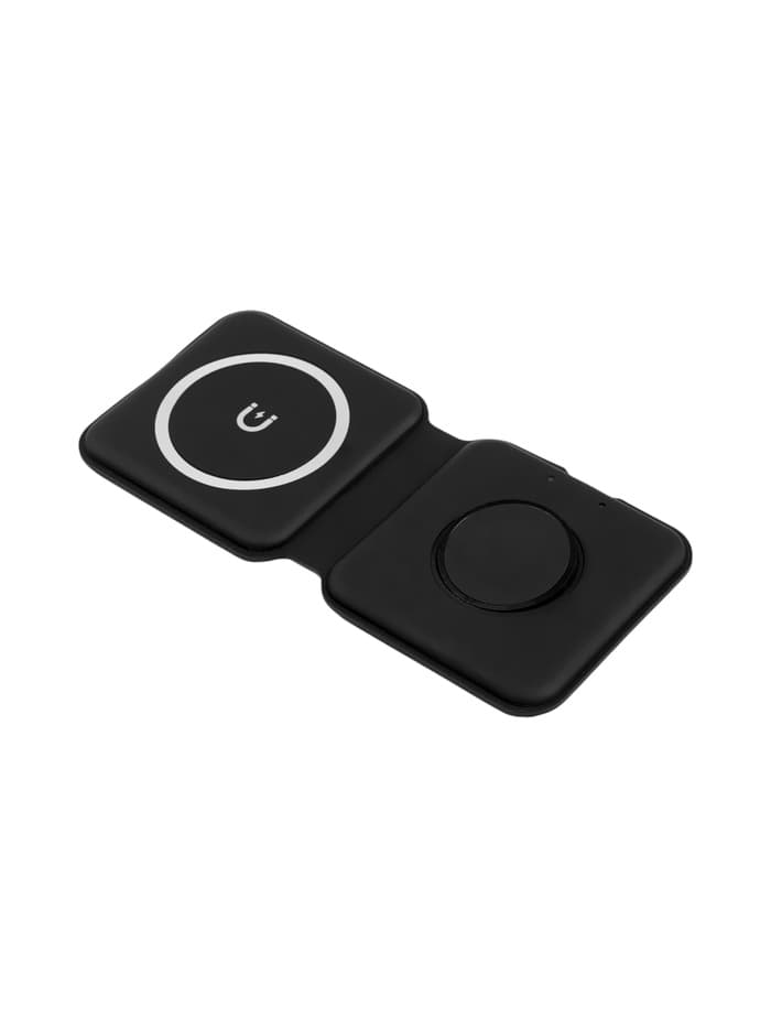Зарядная станция 2 в 1, 3 А, 15 W, кабель USB-Type-C, черная