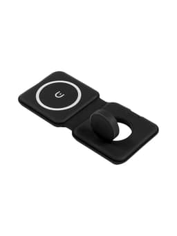 Зарядная станция 2 в 1, 3 А, 15 W, кабель USB-Type-C, черная