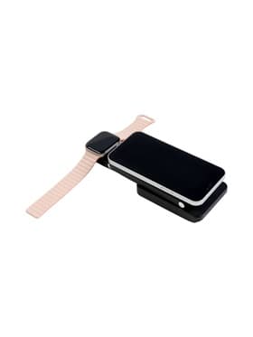 Зарядная станция 3 в 1, 3 А, 15 W, кабель USB-Type-C, черная