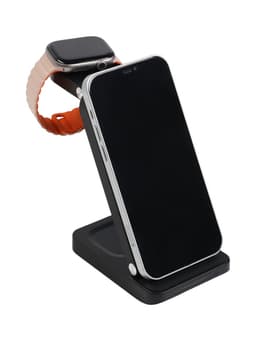 Зарядная станция 3 в 1, 3 А, 15 W, кабель USB-Type-C, черная
