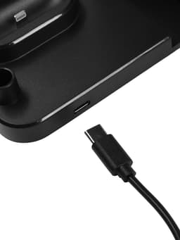 Зарядная станция 3 в 1, 3 А, 15 W, кабель USB-Type-C, черная