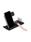 Зарядная станция 4 в 1, 3 А, 15 W, кабель USB-Type-C, черная