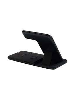 Зарядная станция 4 в 1, 3 А, 15 W, кабель USB-Type-C, черная