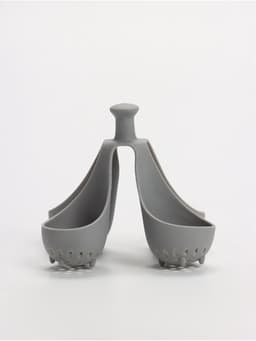Подставка для варки и хранения яиц, 4 ячейки, 15×15×5 см, пластик, серая