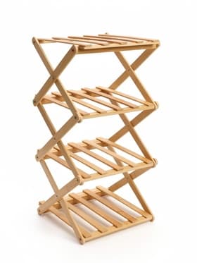 Полка для обуви «Сали», 4 яруса, бамбук, 24.5×25×56 см