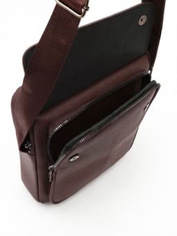 Сумка на молнии, 22×6.5×25 см, коричневая