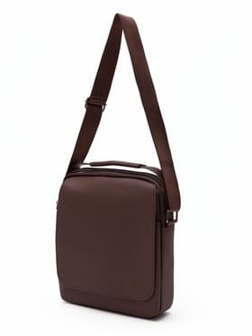 Сумка на молнии, 25×6.5×27 см, коричневая