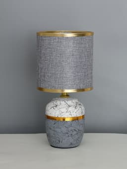 Лампа настольная RISALUX «Глиптика», E14, 40 Вт, серо-белая, 13×13×26.5 см