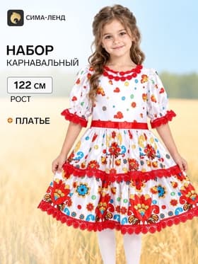 Карнавальный костюм «Лето красное», размер 30, рост 122, без кокошника