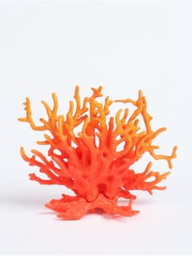 Коралл пластиковый, малый, 16×13 см, оранжевый