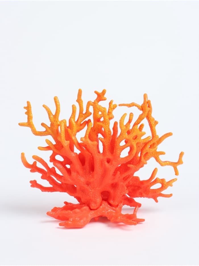 Коралл пластиковый, малый, 16×13 см, оранжевый