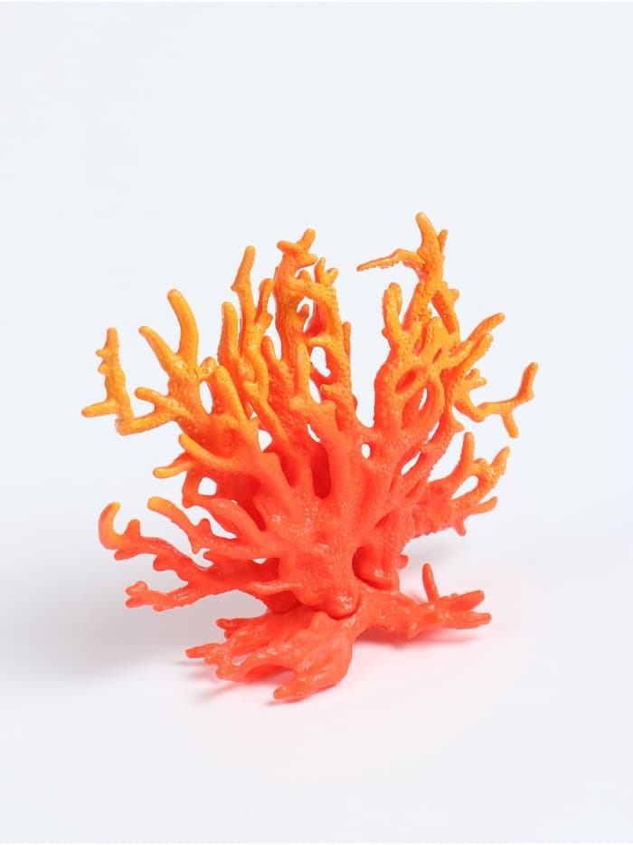 Коралл пластиковый, малый, 16×13 см, оранжевый