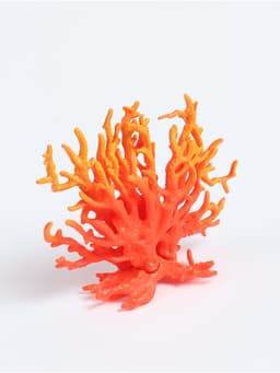 Коралл пластиковый, малый, 16×13 см, оранжевый
