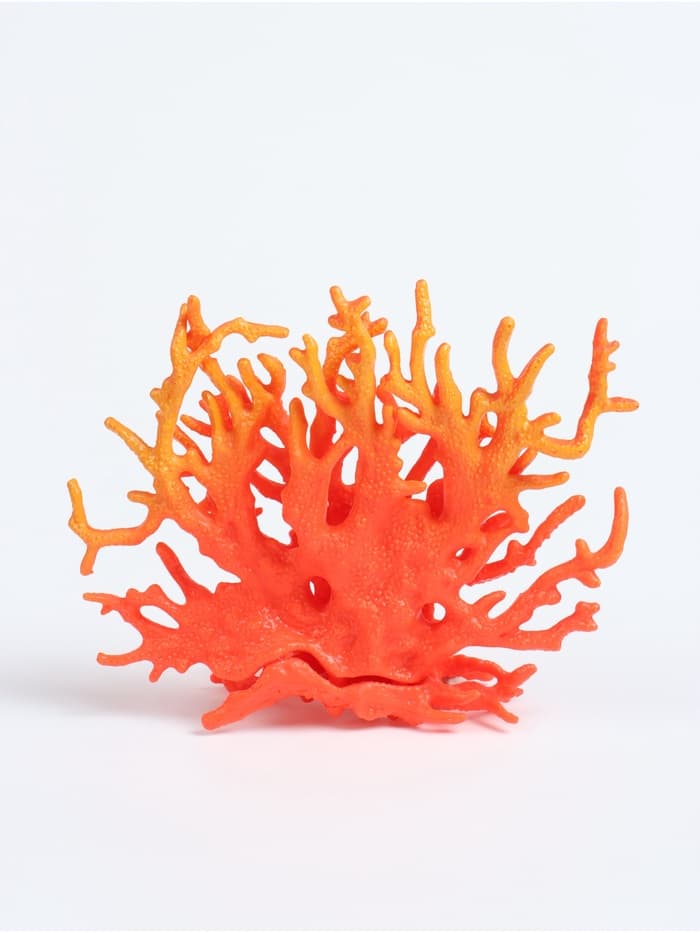 Коралл пластиковый, малый, 16×13 см, оранжевый
