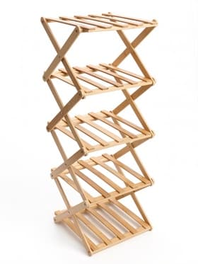 Полка для обуви «Сали», 5 ярусов, бамбук, 24.5×25×75 см