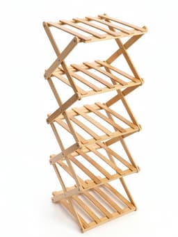 Полка для обуви «Сали», 5 ярусов, бамбук, 24.5×25×75 см
