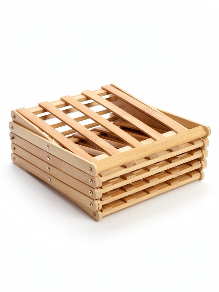 Полка для обуви «Сали», 5 ярусов, бамбук, 24.5×25×75 см