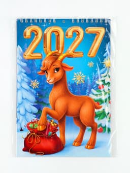Календарь 2027 на пружине без ригеля