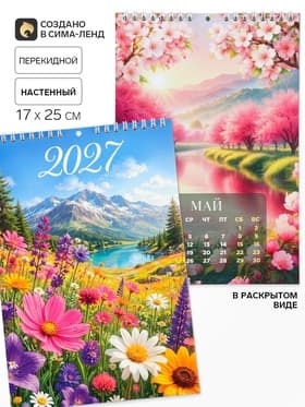 Календарь 2027 на пружине без ригеля «Природа»