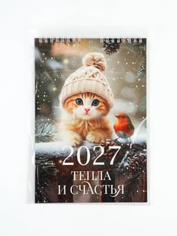 Календарь 2027 на пружине без ригеля «Котик»