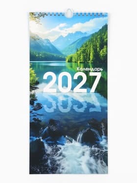 Календарь 2027 на ригеле «Природа» 16.5×34 см