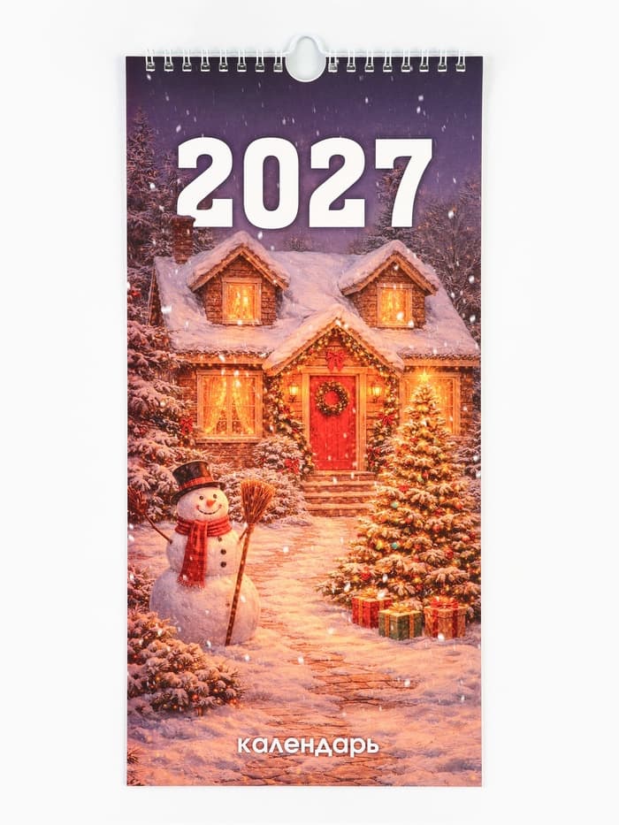 Календарь 2027 на ригеле «Атмосферный» 16.5×34 см