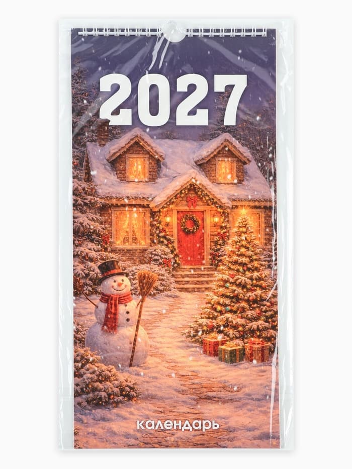 Календарь 2027 на ригеле «Атмосферный» 16.5×34 см