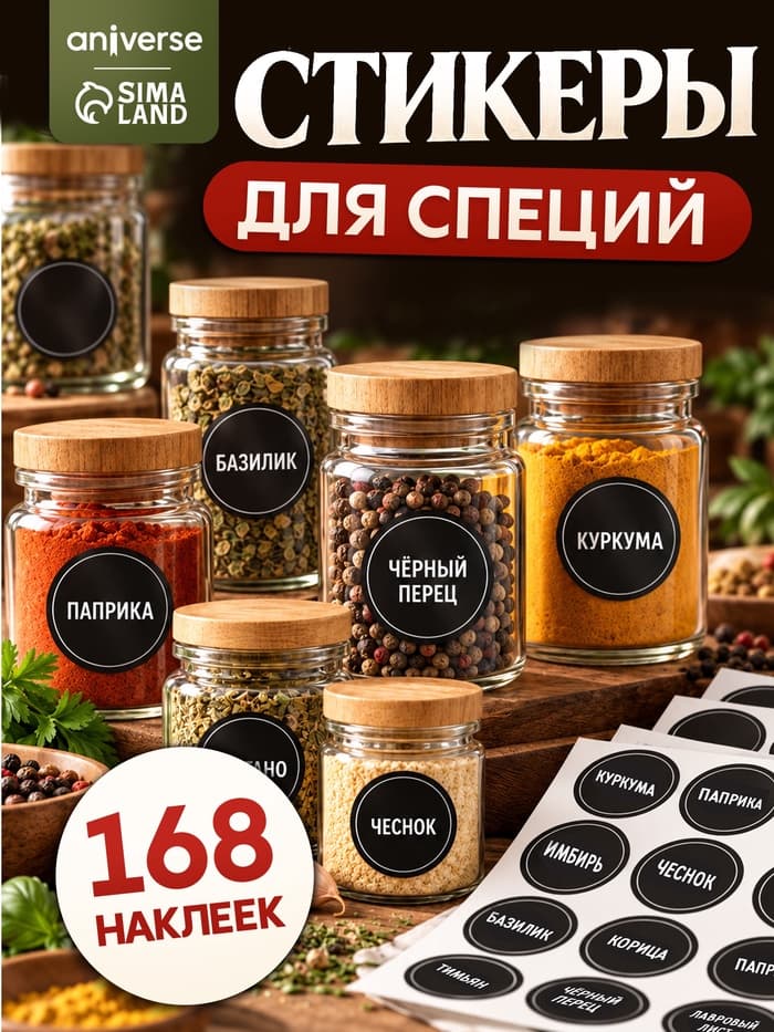 Альбом наклеек «Стикеры для специй», 168 шт.