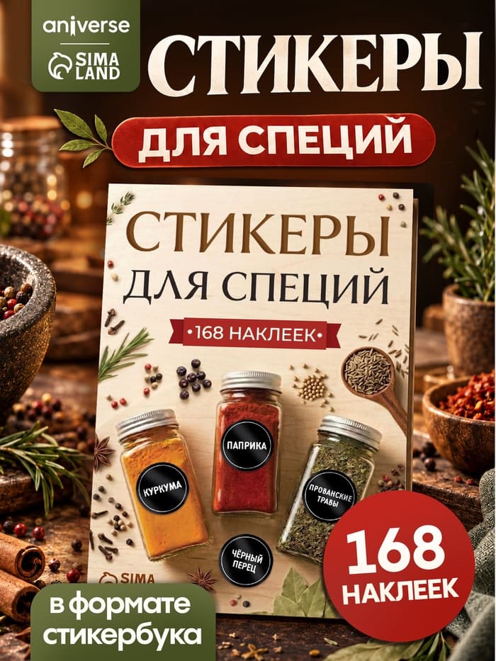 Альбом наклеек «Стикеры для специй», 168 шт.