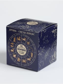 Свеча ароматическая в стакане «Зодиак: Скорпион», 7.6×7.6×8.5 см, соевый воск