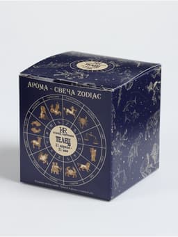 Свеча ароматическая в стакане «Зодиак: Телец», 7.6×7.6×8.5 см, соевый воск
