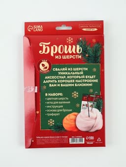 Набор для творчества. Валяние броши из шерсти «Снегирь»