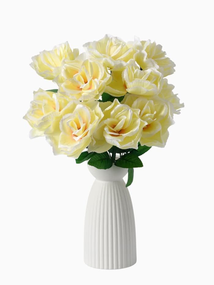 Цветы искусственные «Роза бежевая», h=40 см