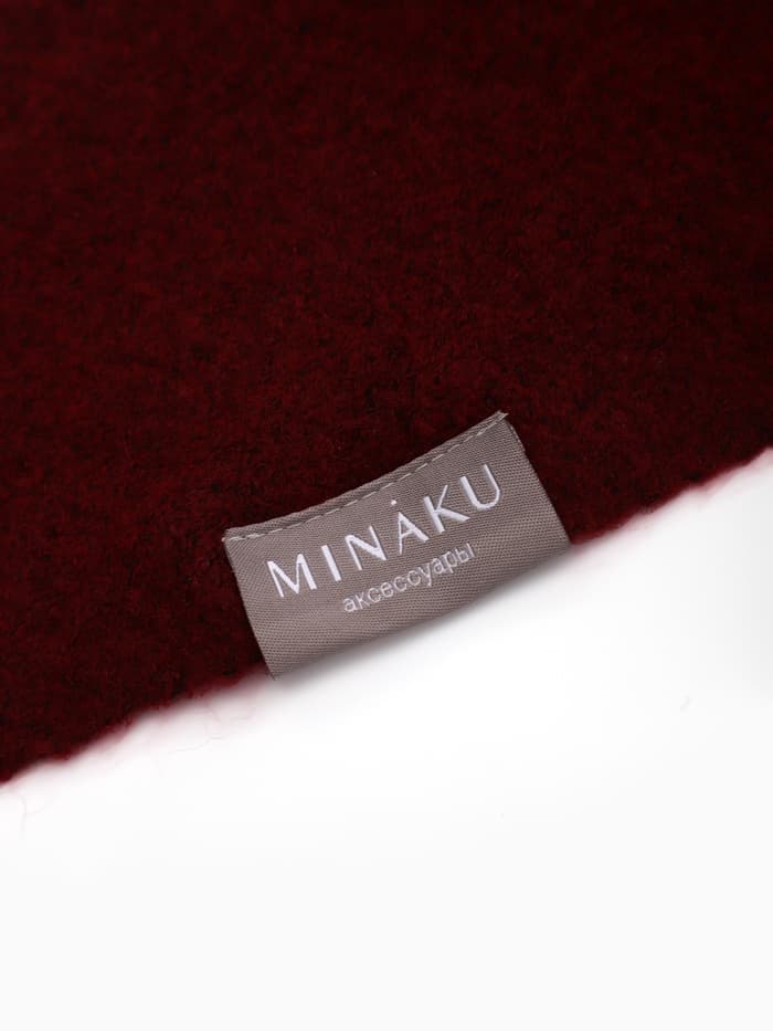 Косынка вязаная женская MINAKU, размер 55×150 см, вишнёвая